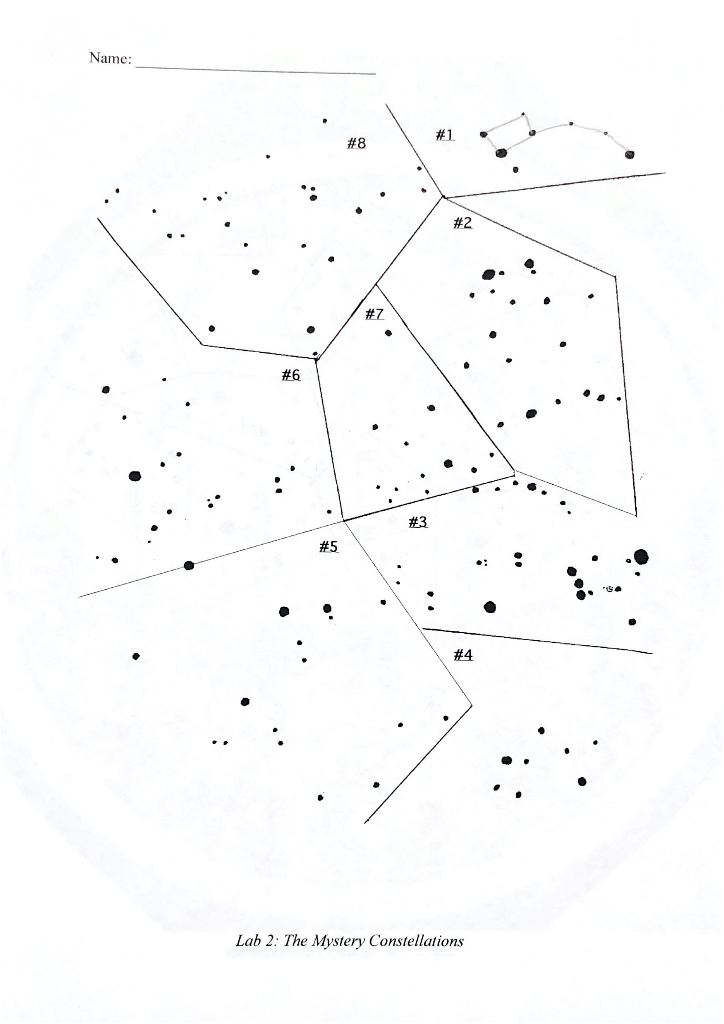 A. Identify The 25 Constellations On Your Mystery | Chegg.com