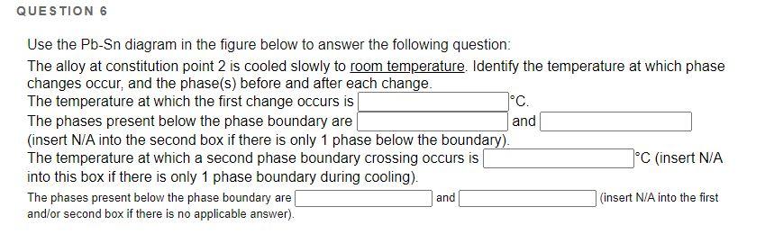Solved 5 poi QUESTION 4 Use the Pb-Sn diagram in the figure | Chegg.com