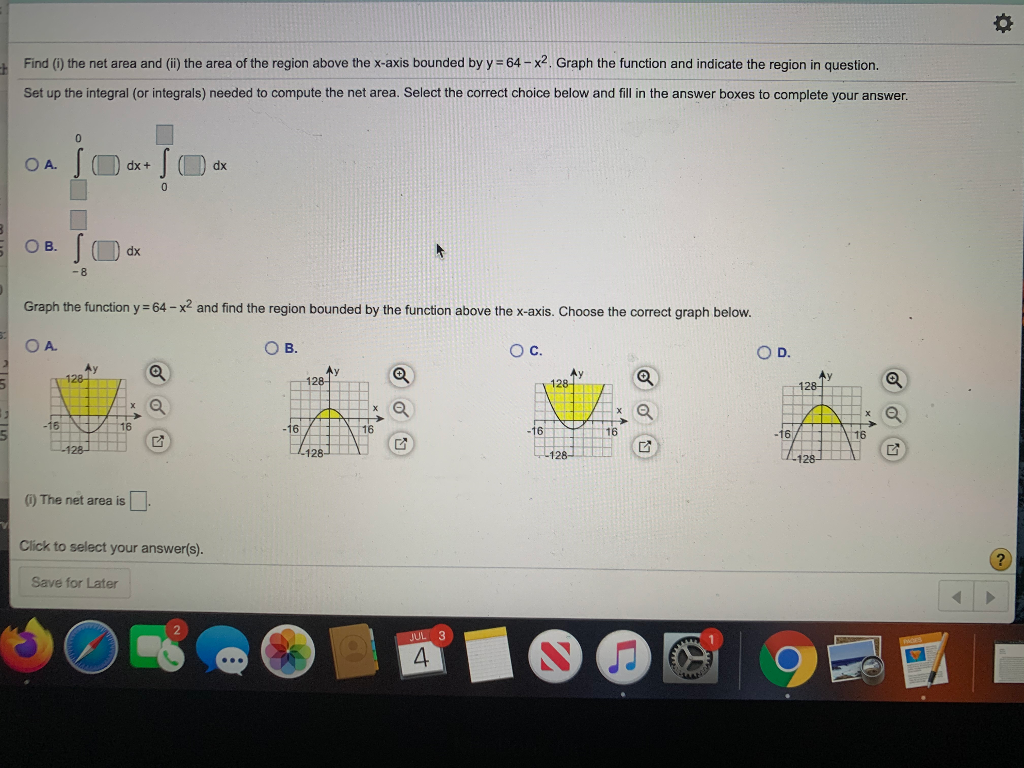 Solved Find (1) the net area and (ii) the area of the region | Chegg.com