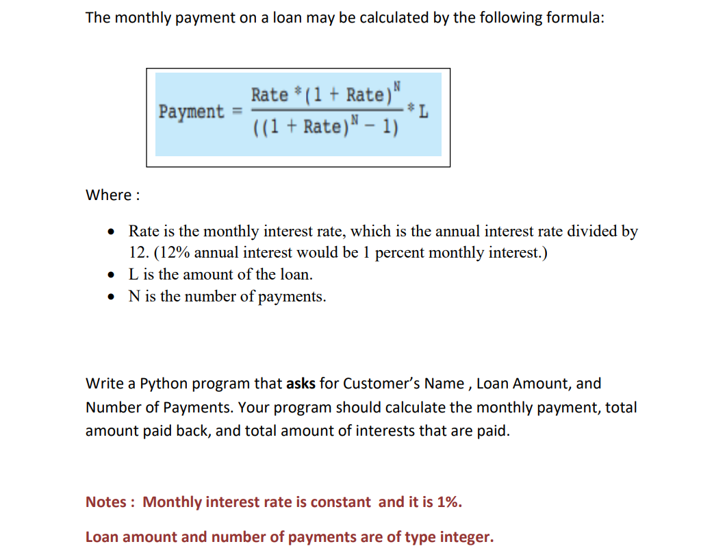 Solved Write a Python program that asks for Customer's Name, | Chegg.com
