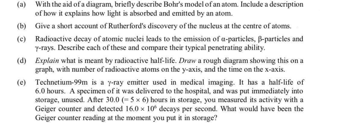 which diagram shows bohr's model of an atom