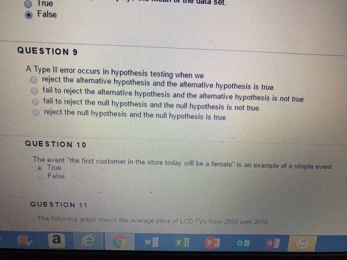 Solved A Type Il error occurs in hypothesis testing when we | Chegg.com