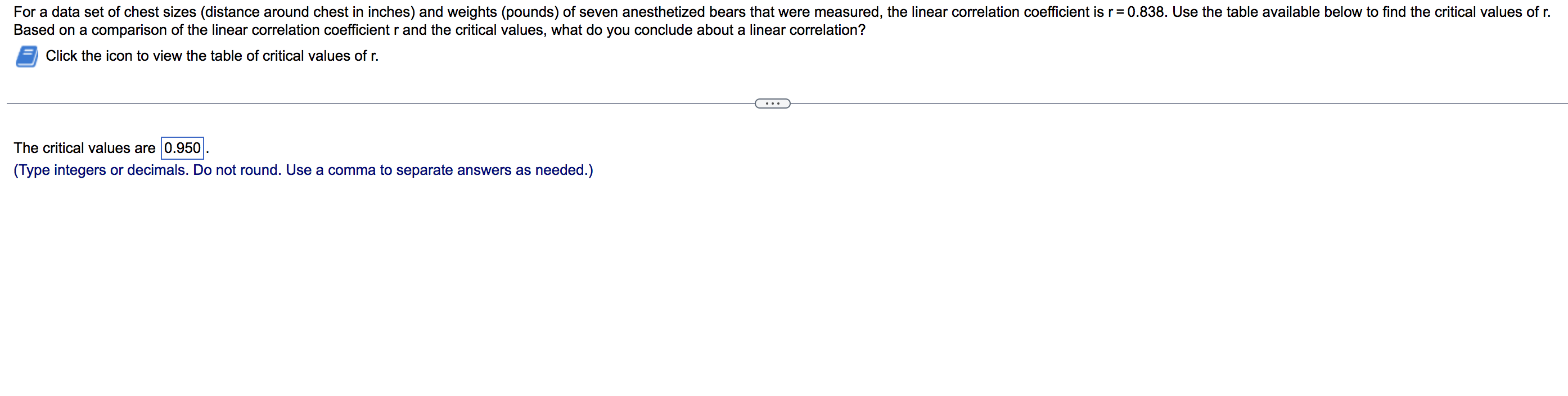 Solved Based on a comparison of the linear correlation | Chegg.com