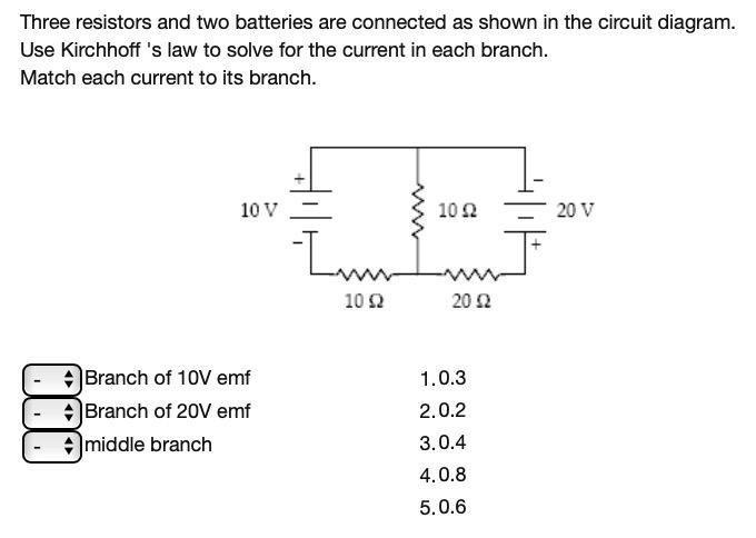 Solved Three Resistors And Two Batteries Are Connected As | Chegg.com