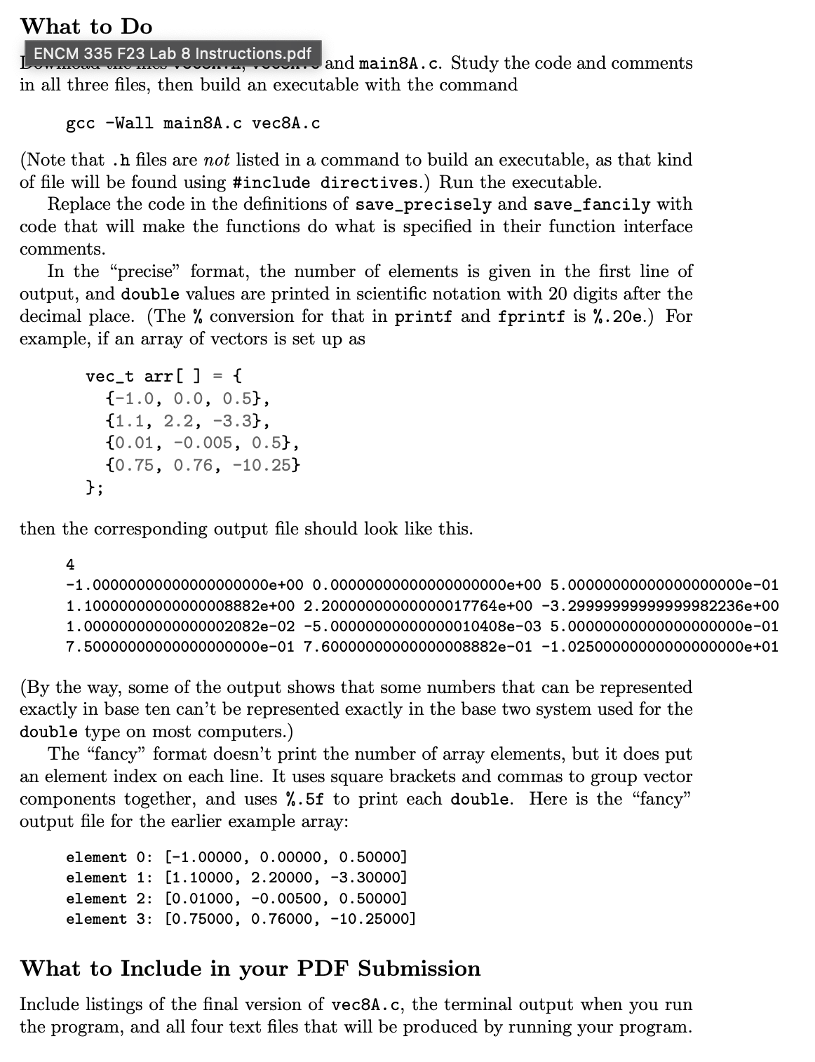 Solved What to DoENCM 335 ﻿F23 ﻿Lab 8 ﻿Instructions.pdfand | Chegg.com