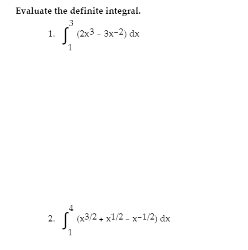 evaluate integral 2x 3 x 2 x 1 dx