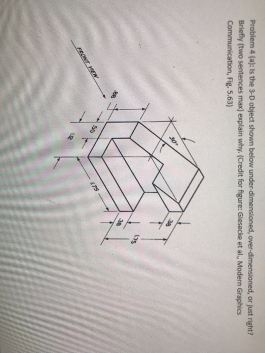 Solved Problem 4 (a): Is the 3-D object shown below | Chegg.com