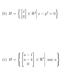 Solved Determine whether or not each of the following sets | Chegg.com
