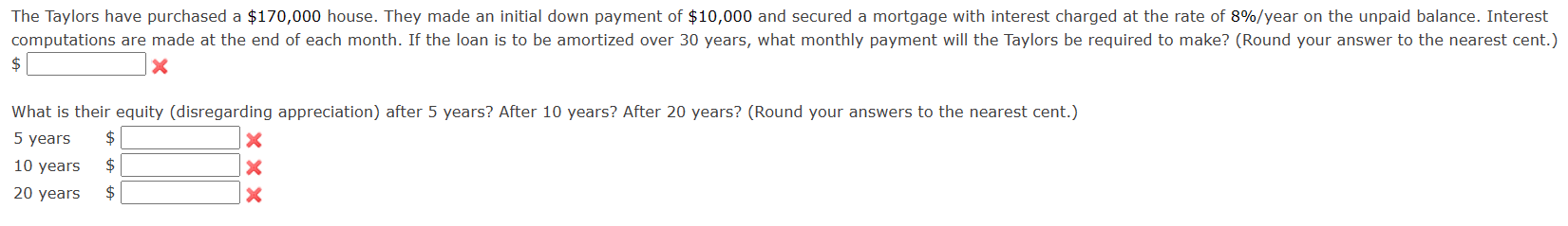 Solved What is their equity (disregarding appreciation) | Chegg.com