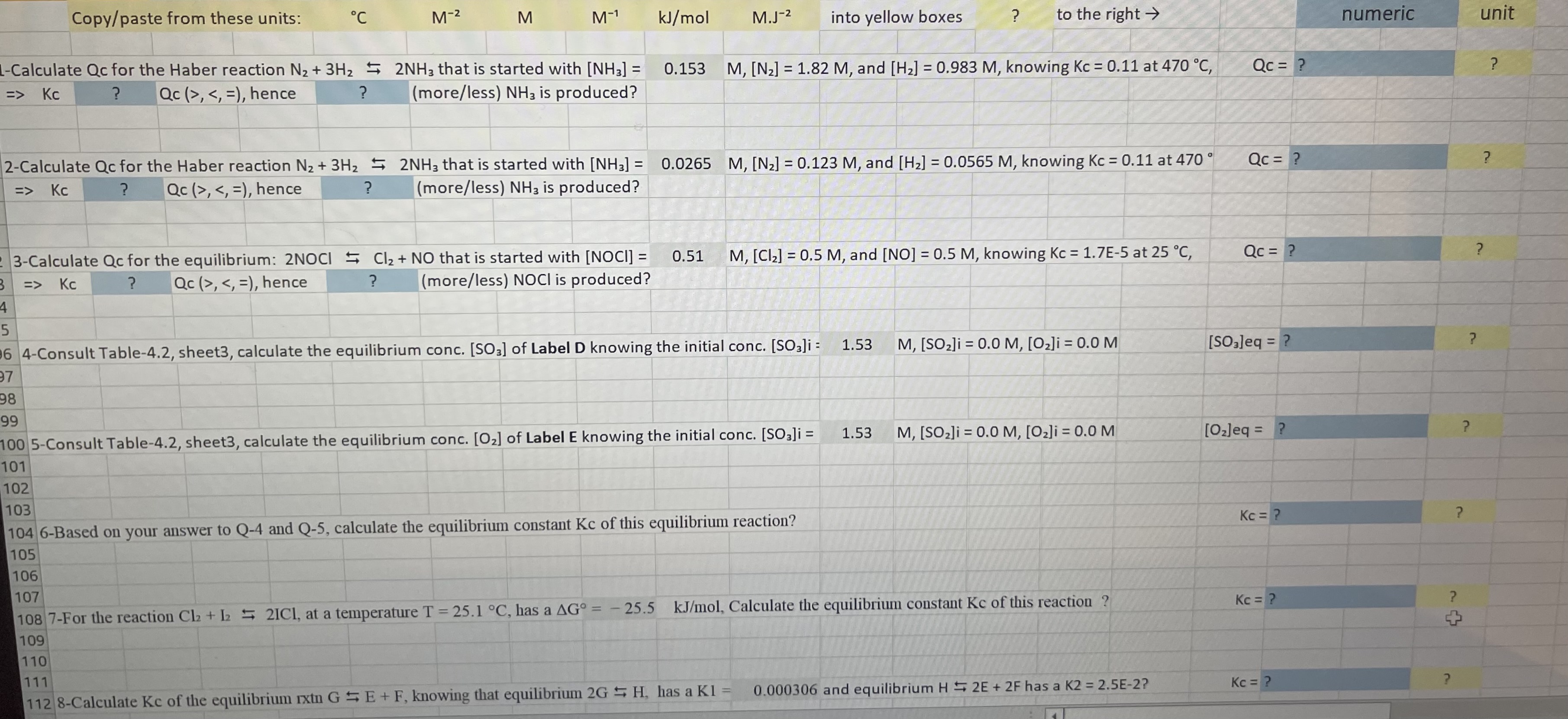 Copy/paste from these units: ∘C M−2 MM−1 kJ/molM⋅J−2 | Chegg.com