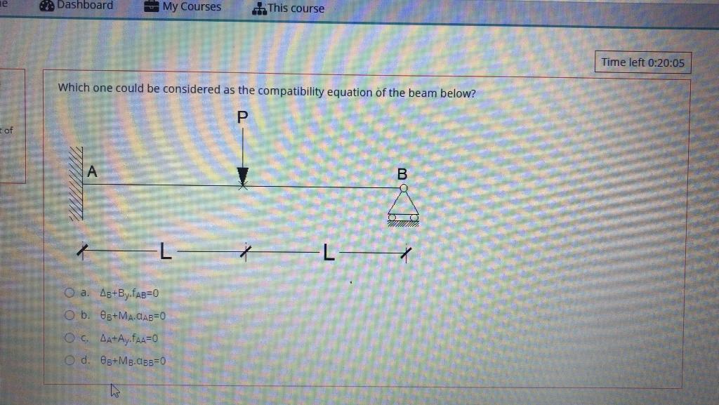 Solved Dashboard My Courses This course Time left 0:20:05 | Chegg.com