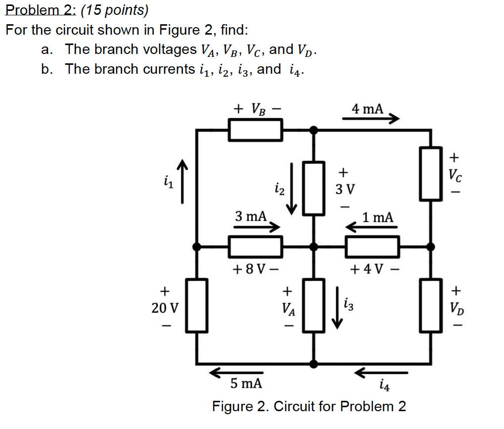 Solved Problem 2: (15 points) For the circuit shown in | Chegg.com