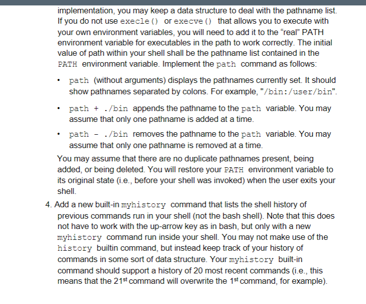 Solved A shell provides a command-line interface for users. | Chegg.com