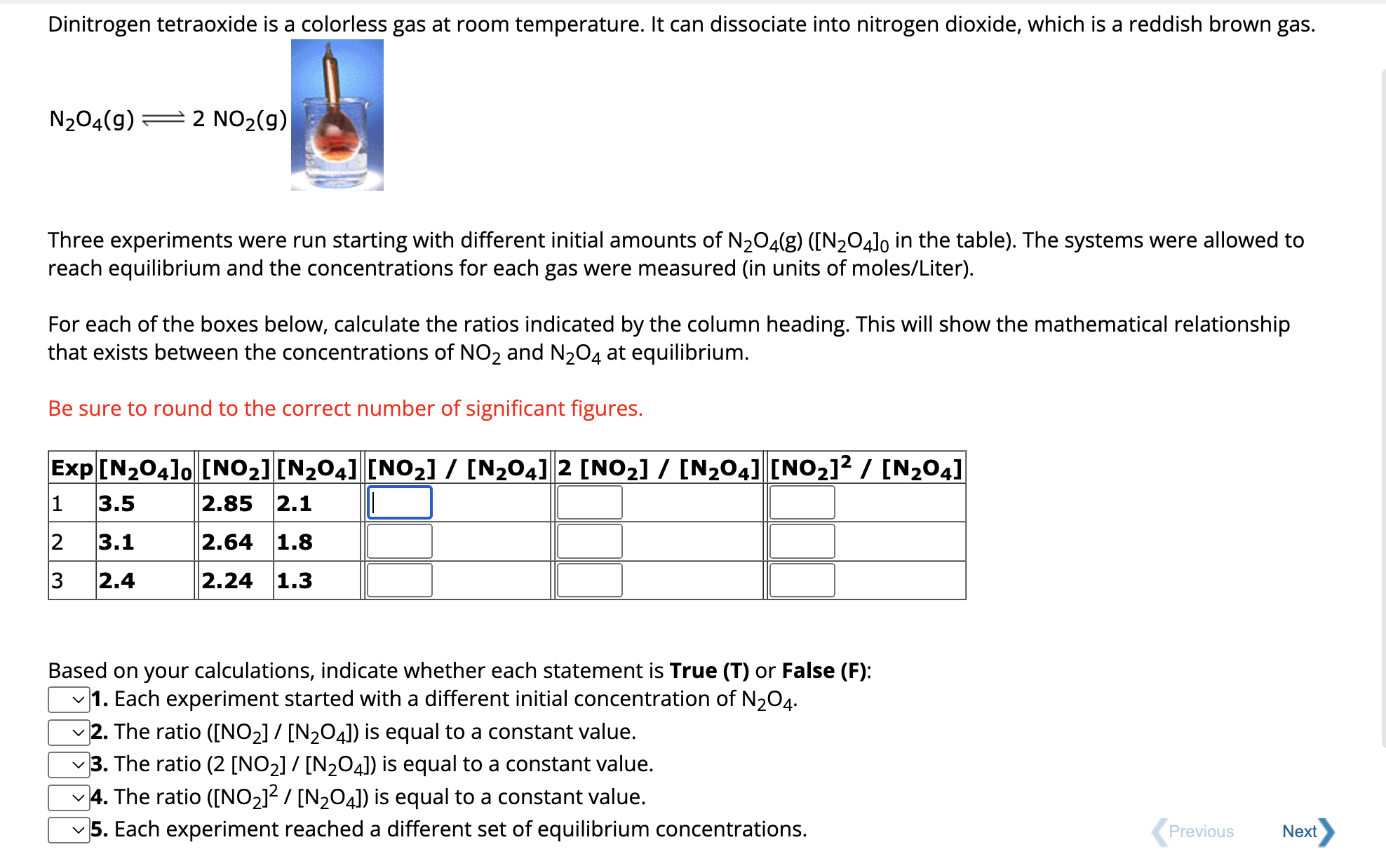 Solved Three Experiments Were Run Starting With Different | Chegg.com