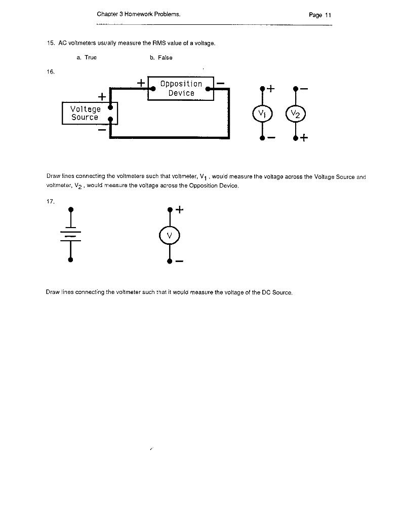 Solved 15. AC voltmeters usually measure the RMS value of a | Chegg.com