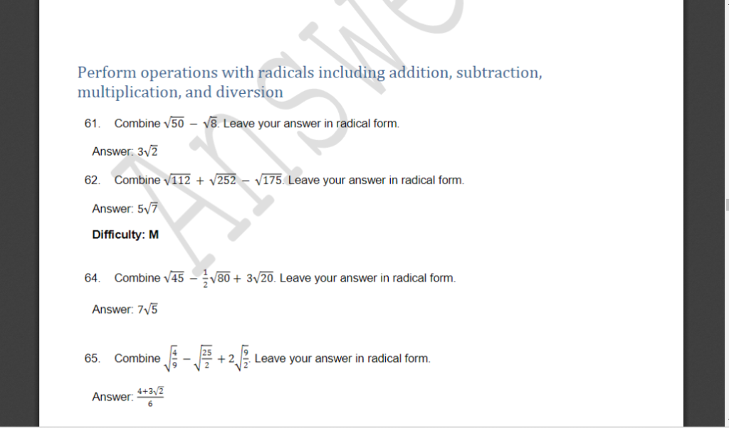 Solved Solve 62 and 64. show work for answer please | Chegg.com