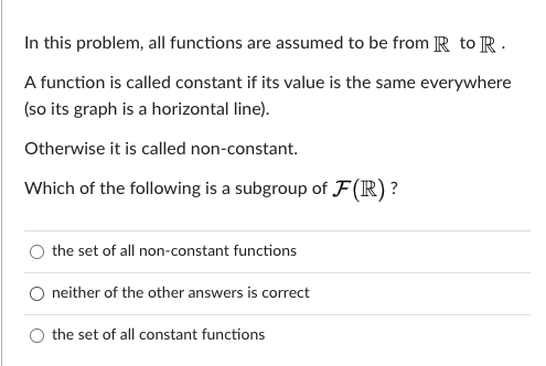 Solved In this problem, all functions are assumed to be from | Chegg.com