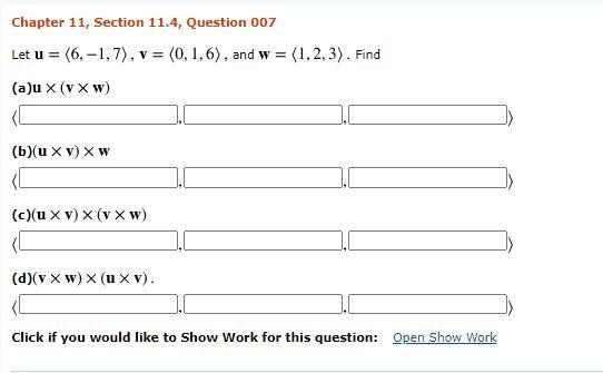 Chapter 11 Section 11 4 Question 007 Let U Chegg Com