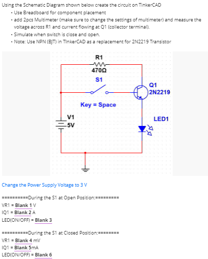 Solved Using the Schematic Diagram shown below create the