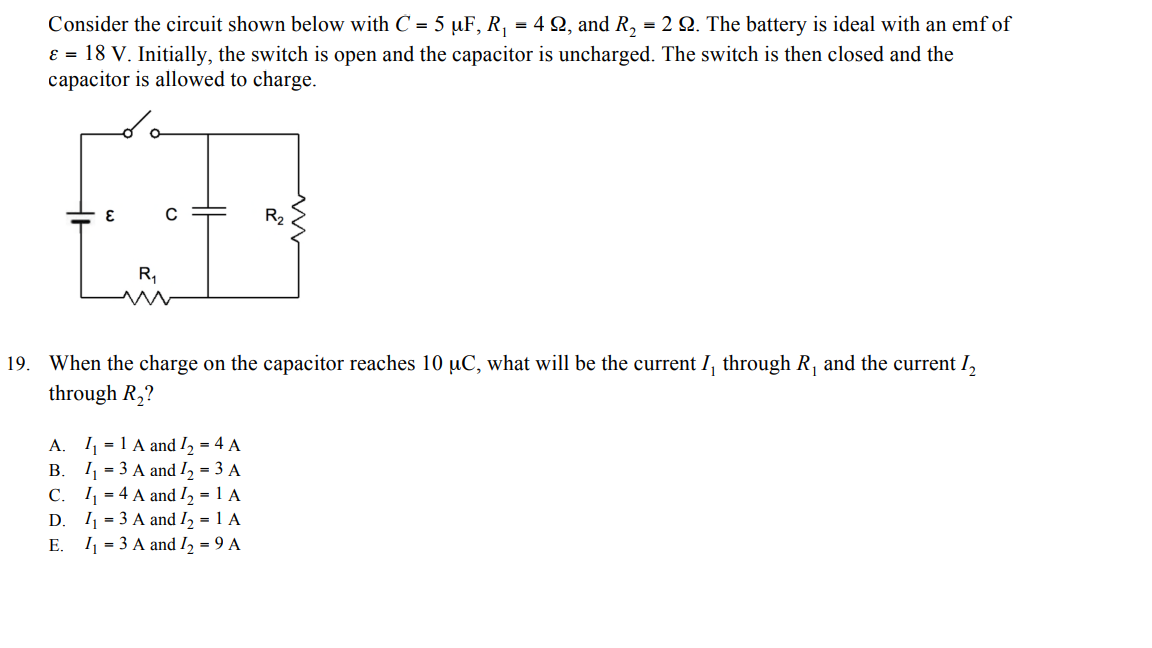 Solved Consider the circuit shown below with C = 5 µF, R₁ = | Chegg.com