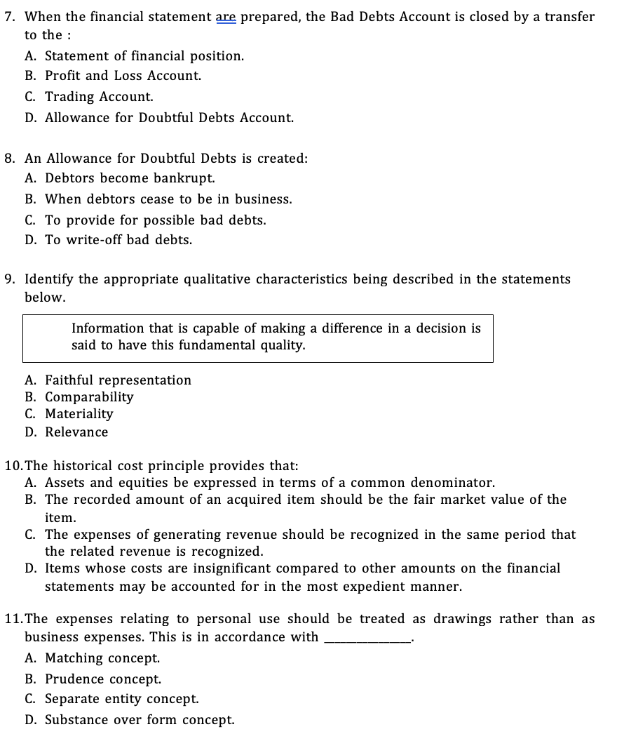 1 The Expenses Relating To Personal Use Should Be Chegg Com