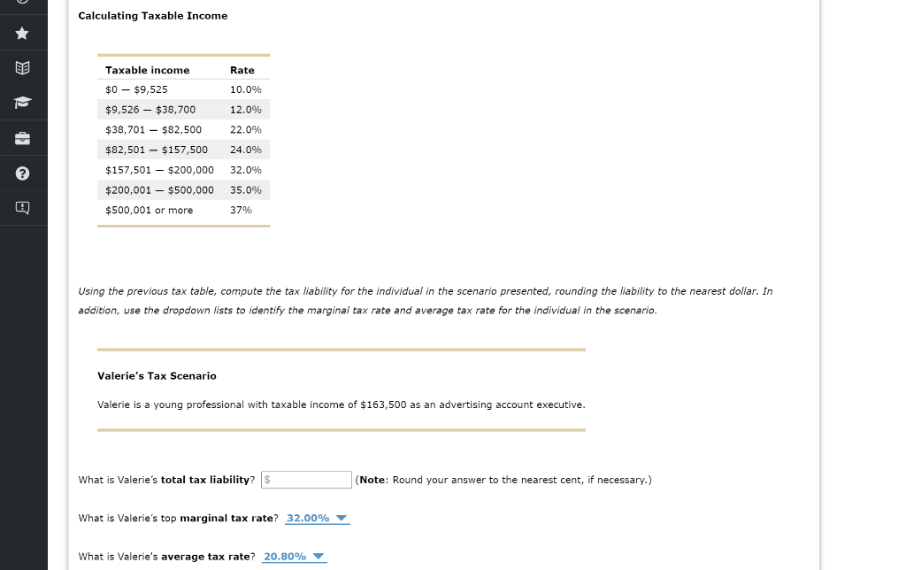 Solved Calculating Taxable Taxable Rate 0