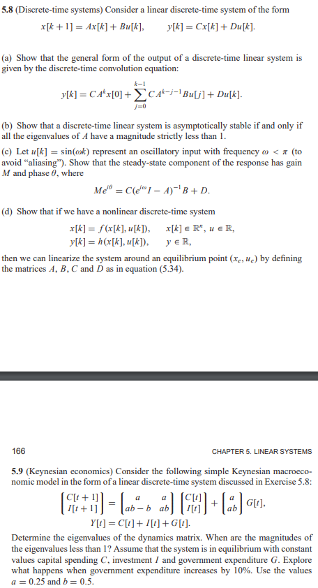 Solved 5.9 (Keynesian economics) Consider the following | Chegg.com