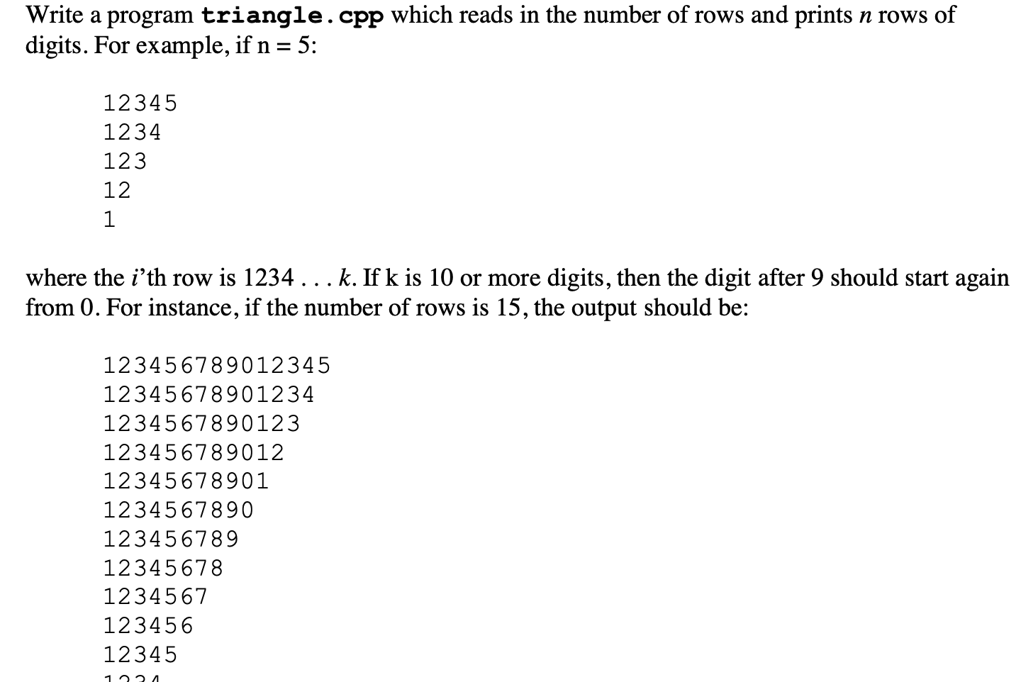 Solved Write A Program Triangle Cpp Which Reads In The Nu Chegg Com