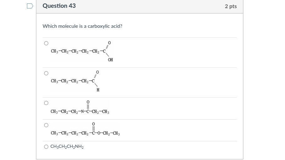 Solved Question 46 2 Pts Which Molecule Is Formaldehyde Ch3 8318