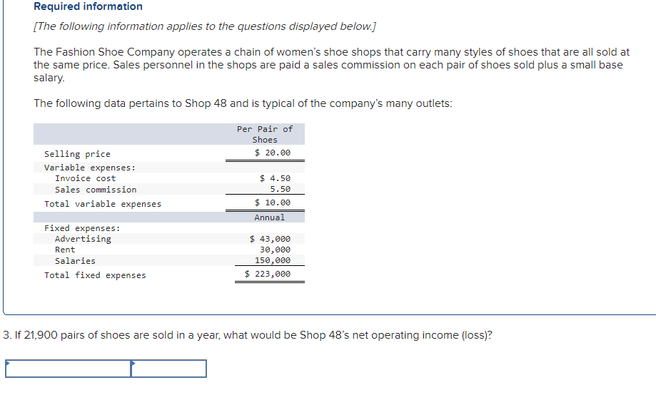 Solved 3. If 21,900 pairs of shoes are sold in a year, what | Chegg.com