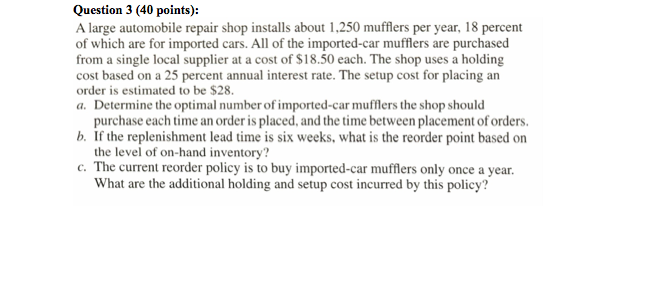 Solved Question 1 (20 points): Consider the following demand | Chegg.com