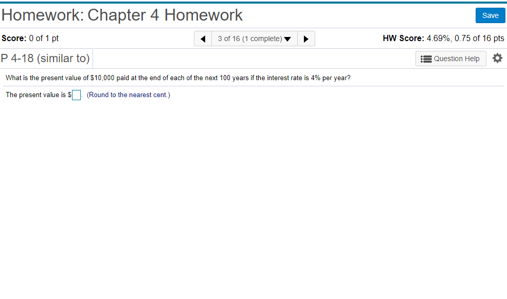 Solved Homework: Chapter 4 Homework Save Score: 0 of 1 pt 3 | Chegg.com