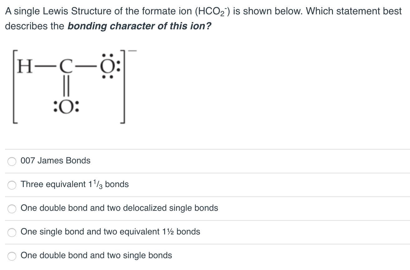 formate ion lewis structure