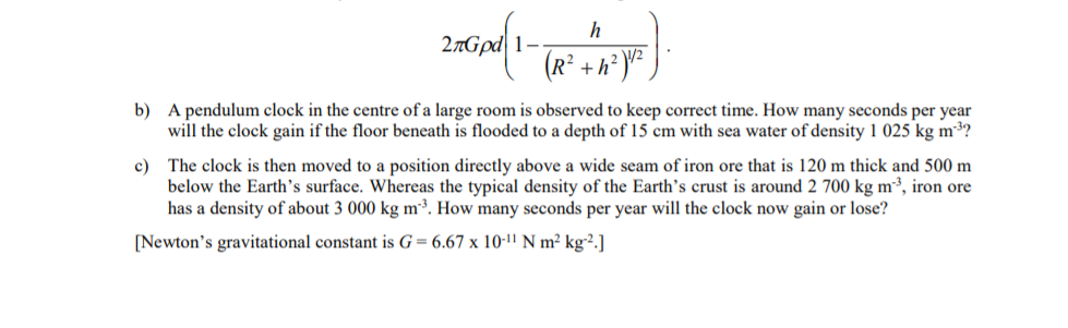 Solved The gravitational field due to a horizontal uniform | Chegg.com