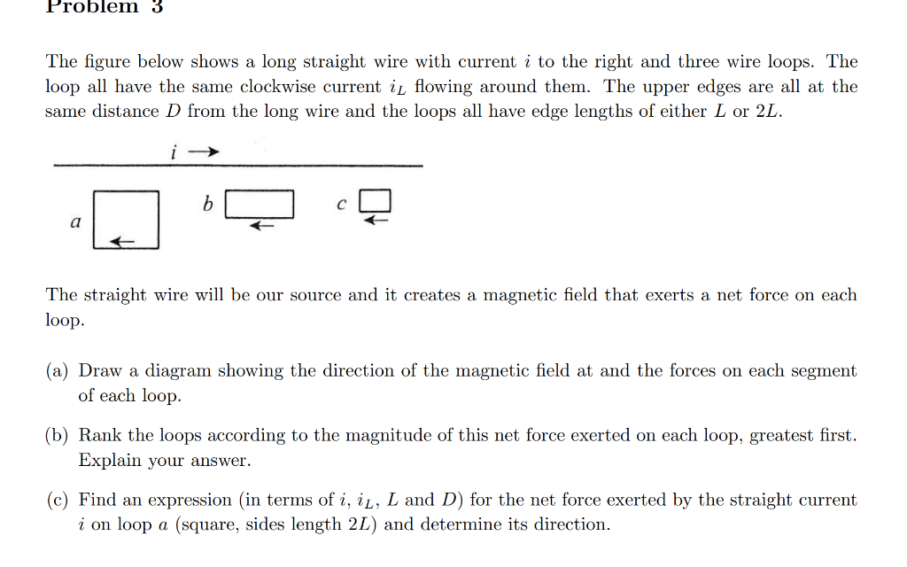 Solved Problem 3 The Figure Below Shows A Long Straight Wire | Chegg.com