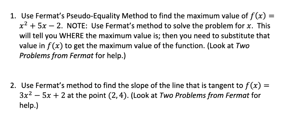 Solved 1. Use Fermat's Pseudo-Equality Method to find the | Chegg.com
