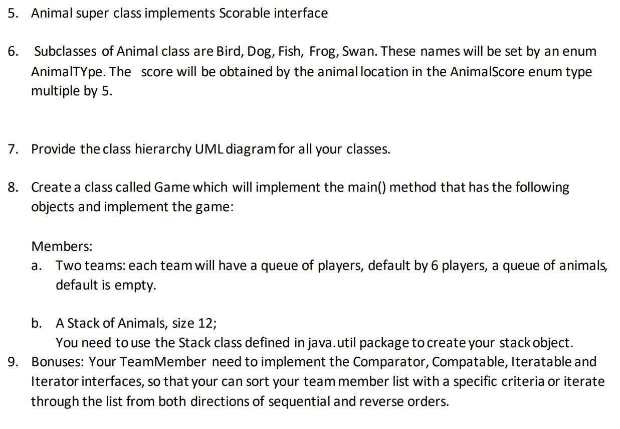 create a game using Java programming language. 1. | Chegg.com