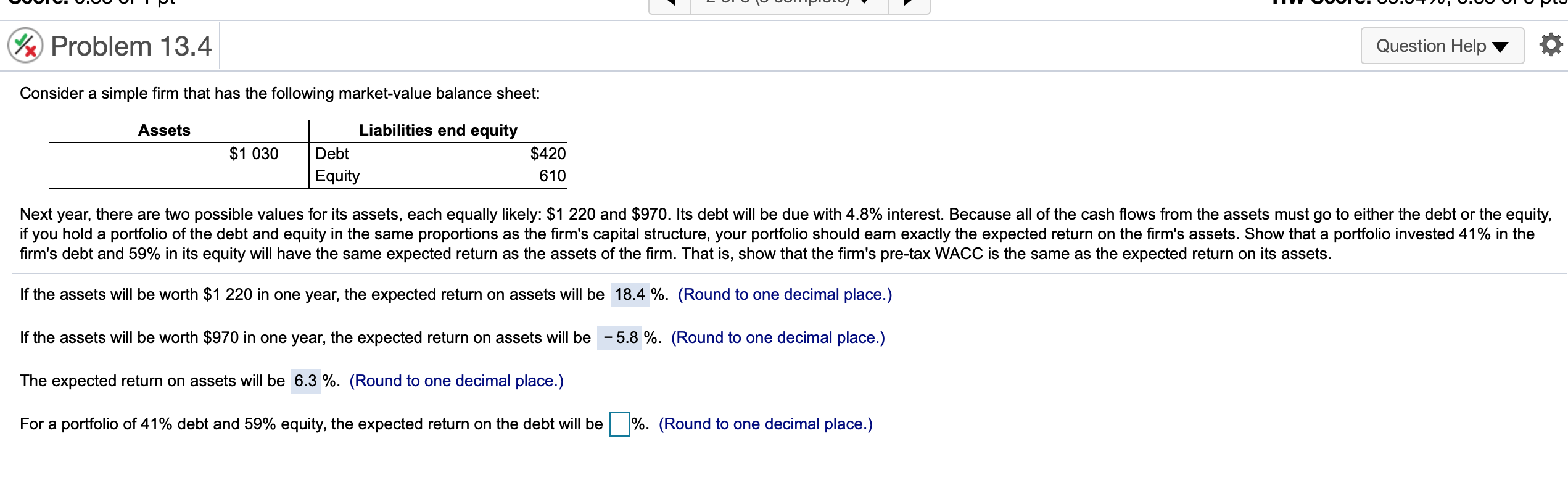 Solved 7x Problem 13.4 Question Help Consider a simple firm | Chegg.com