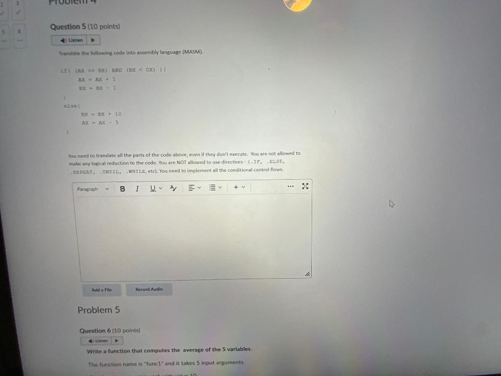 Solved Translate the following code into assembly language | Chegg.com