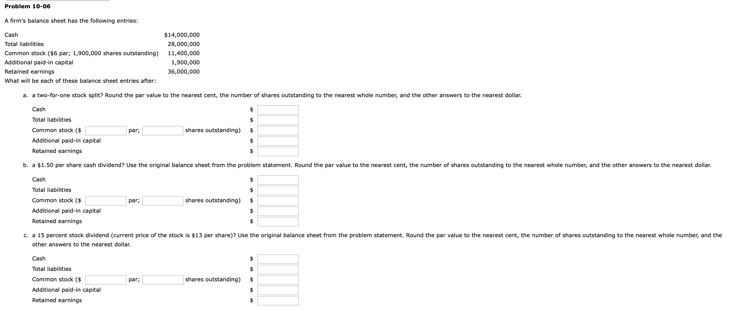 Solved A Firm S Balance Sheet Has The Following Entries Chegg Com