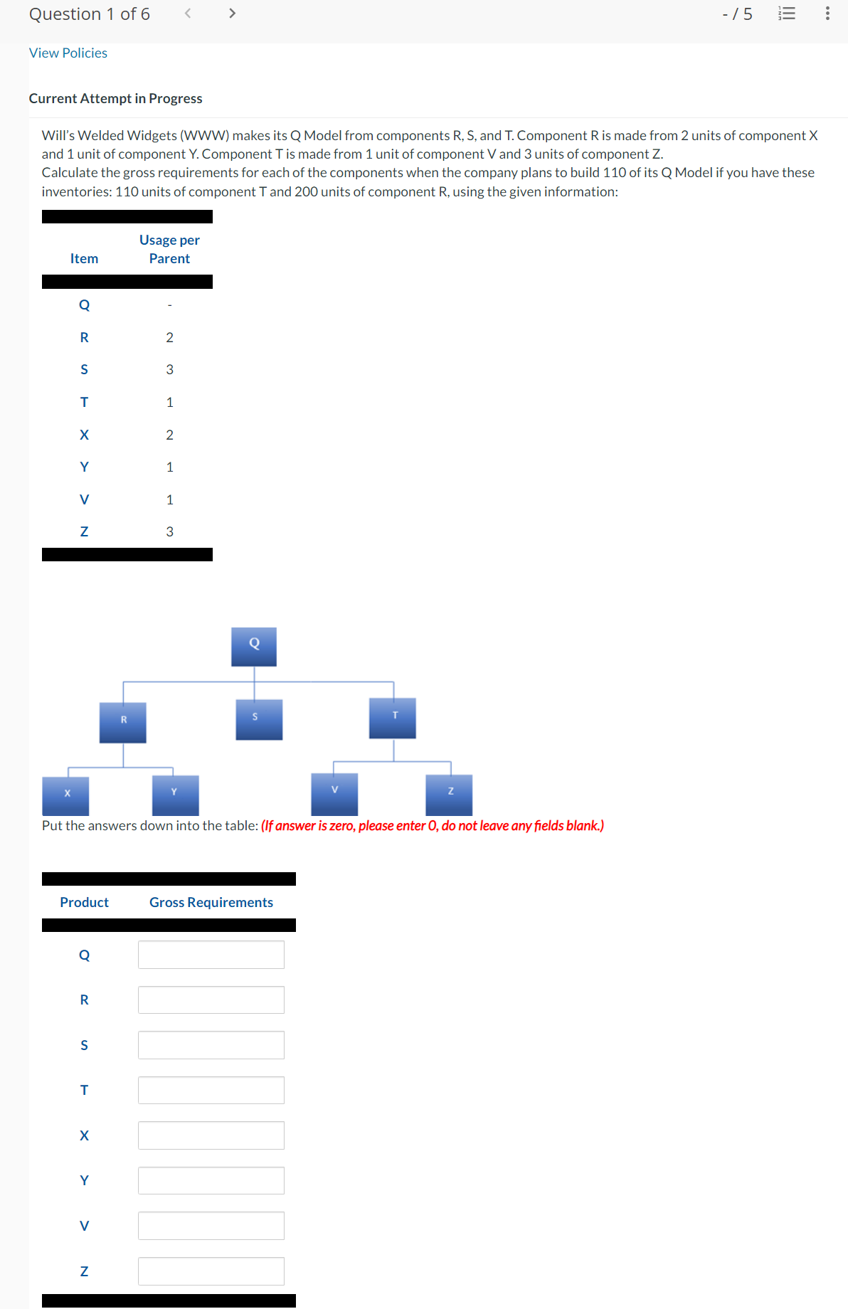 Will's Welded Widgets (WWW) makes its Q Model from | Chegg.com