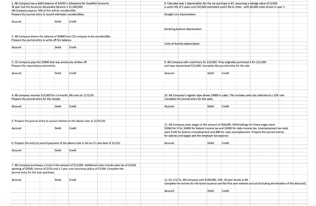 Solved 8. Calculate year 1 depreciation for the car purchase 