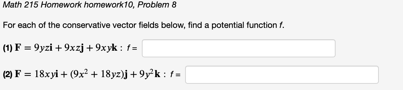 Solved Math 215 Homework homework10, Problem 8 For each of | Chegg.com