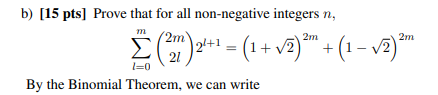 Solved B) [15 ﻿pts] ﻿Prove That For All Non-negative | Chegg.com