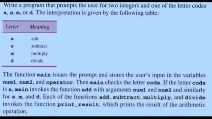 Solved Write a program that prompts the user for two | Chegg.com