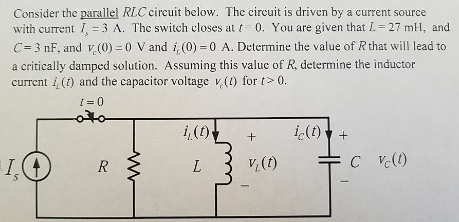 Solved Consider The Parallel Rlc Circuit Below The Circu Chegg Com