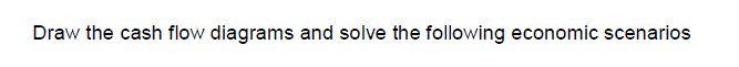 Solved Draw the cash flow diagrams and solve the following | Chegg.com