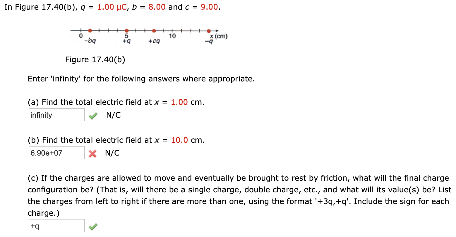 Solved In Figure 17.40(b), Q = 1.00 µC, B = 8.00 And C = | Chegg.com