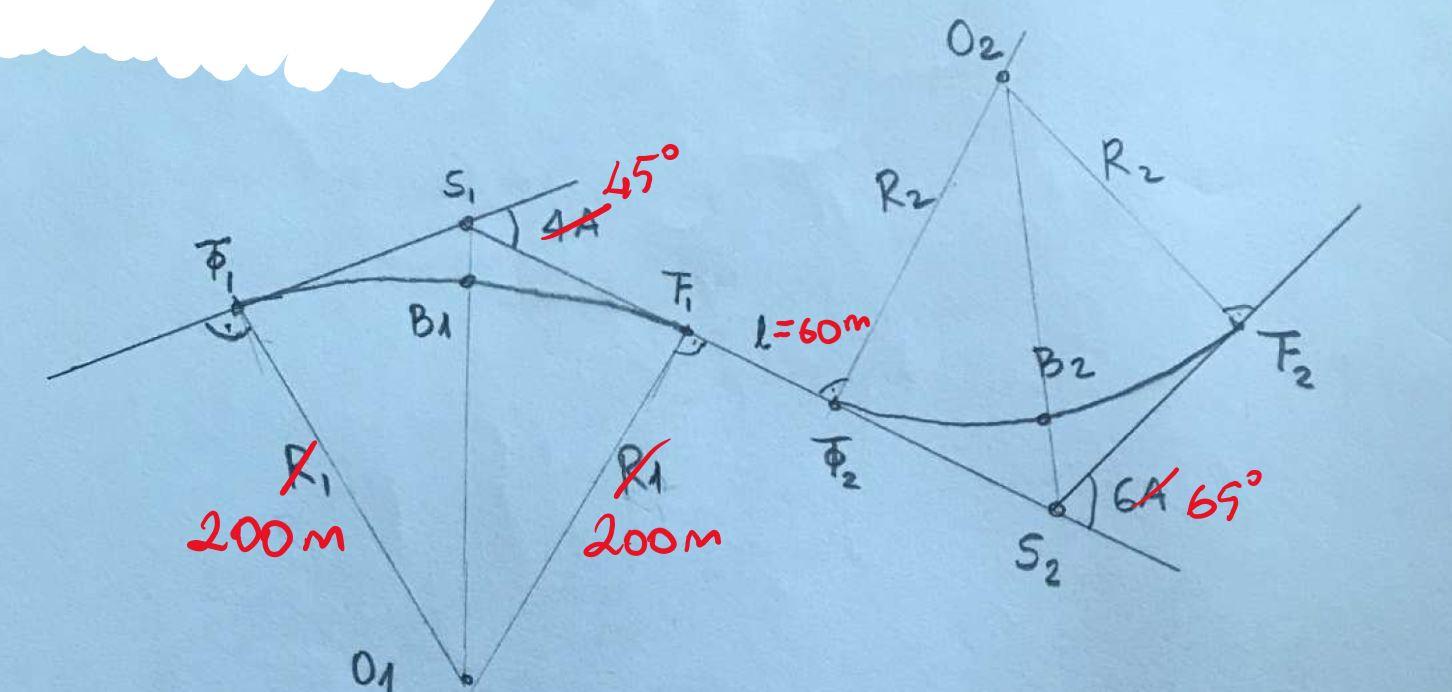 Solved The inverted radii placed between S1(0+250) and S2 | Chegg.com