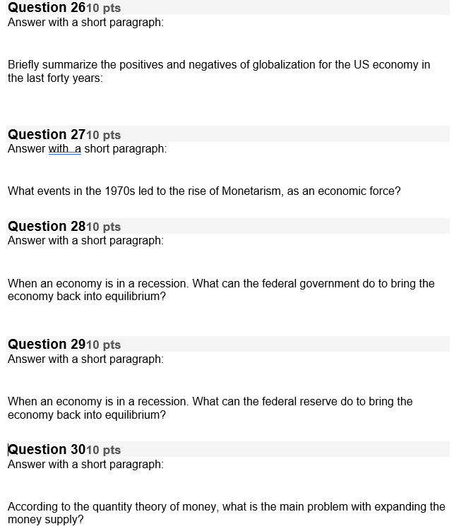 Question 2610 Pts Answer With A Short Paragraph Chegg Com